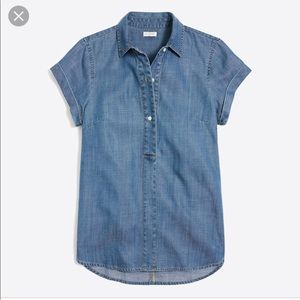 J crew Chambray Denim Shirt Button-down Size M